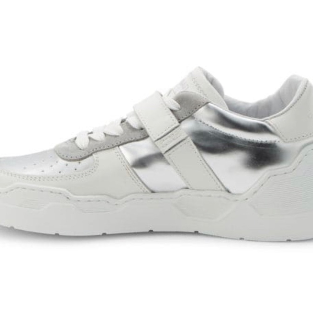COSTUME NATIONAL Metallic Leather Sneakers. Size 38 B . New - Picture 8 of 11